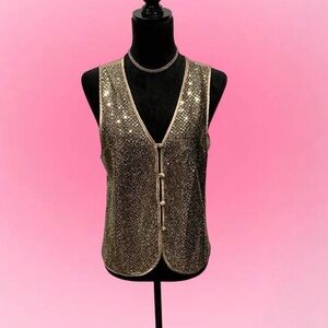 ⭐️✨Elegant Gold Sequin Women's Vest